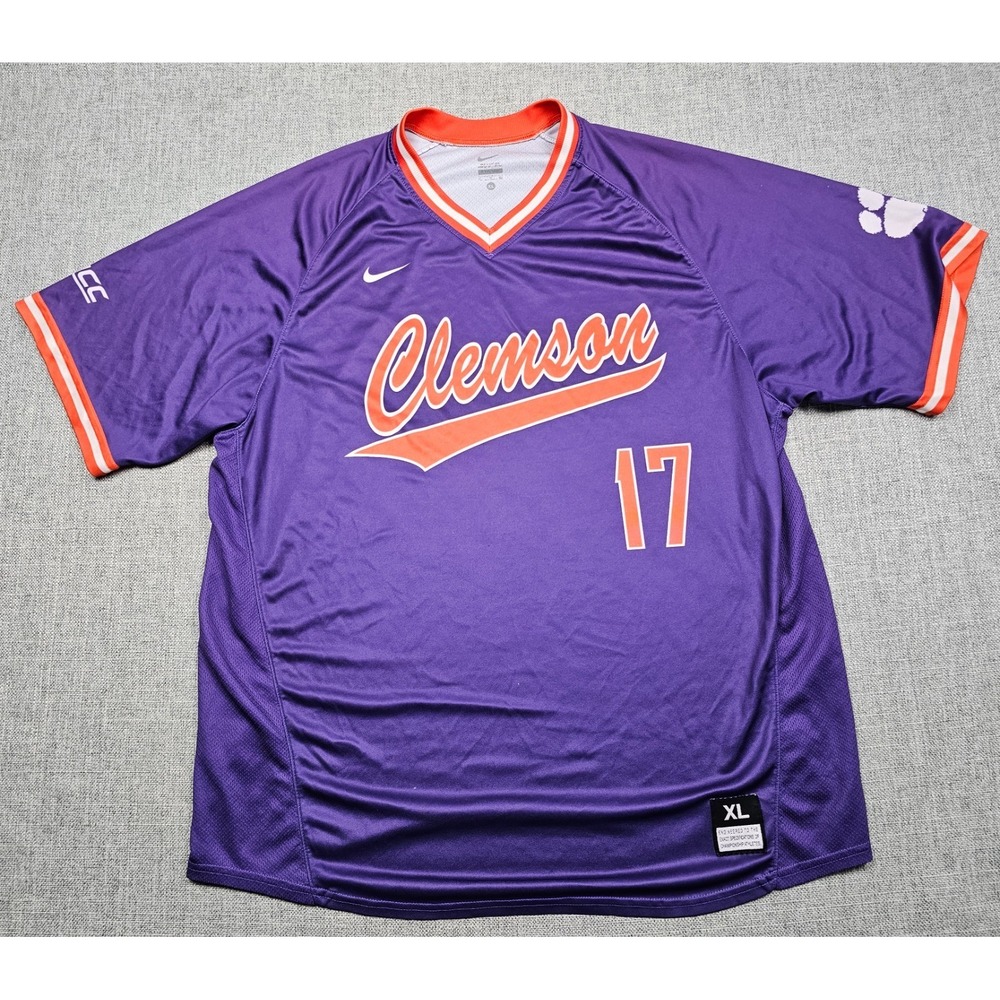 Clemson Tigers Baseball Jersey Mens Xl Nike Practice Team Issued Authentic #17